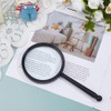 SUPERFINDINGS 10X Handheld Magnifying Glass Black Magnifier with Aluminum Handle