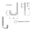 OrgaTech 2 x Wandhaken 120 x 80 mm Gerätehalter Montagehaken
