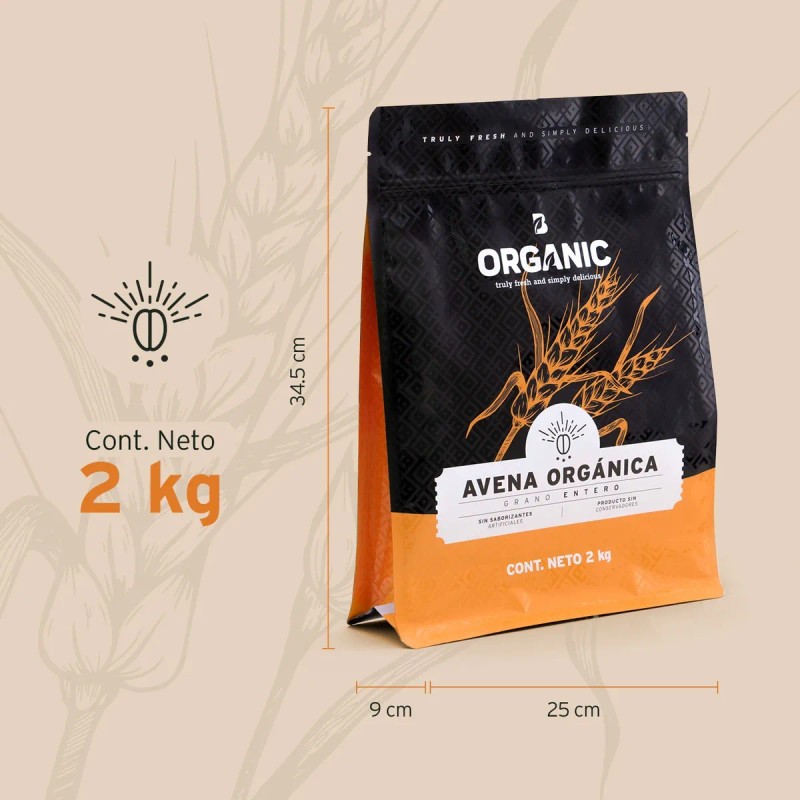 B-Life Avena Orgánica | 2kg | Libre de Gluten y