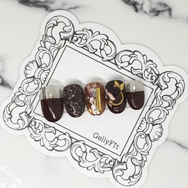 Choco Choco Handmade Nail Tips - Short Round Square / 초코초코 수제네일팁 - 숏라운드스퀘어