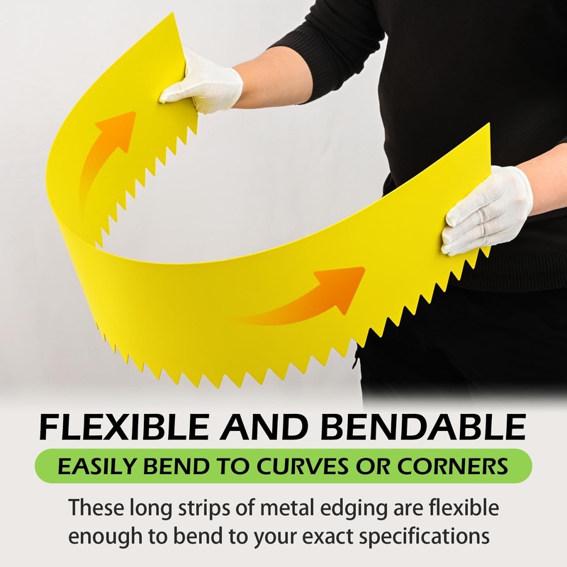 Landscape Edging Kit, Galvanized Steel Edging Landscape Lawn Edging Powder