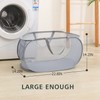 Pop Up Laundry Hamper,Collapsible Horizontal Baskets with Handles & Side
