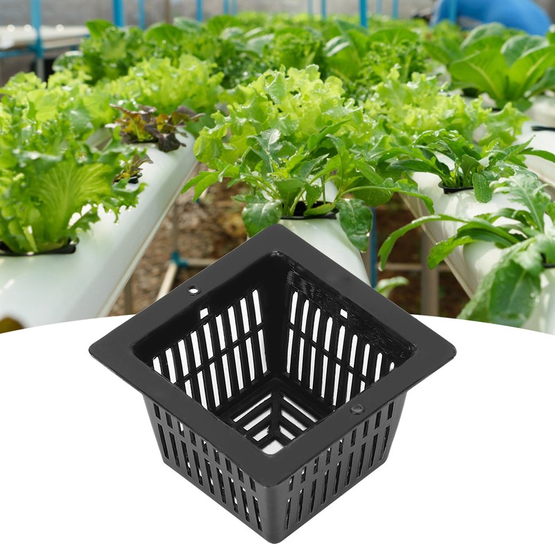 50Pcs Square Hydroponics Net Pot Soilless Cultivation Flower Plant Growing
