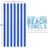 4 Packs Extra Large Bath Towels Striped Beach Towel Set