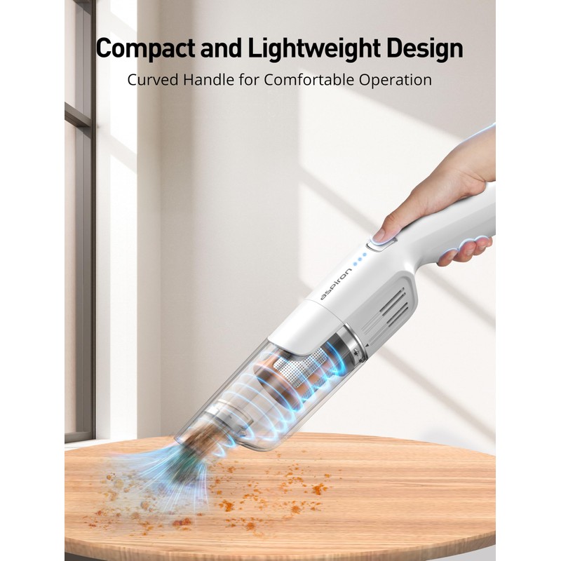 Aspiron Cordless Handheld Vacuum, 24KPA Powerful Car Vacuum, 2-Speed, 2