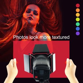 Correction Gel Light Filter, 14 Pack Colored Overlays Transparency Color Film for Photo Studio Light Video Photography Strobe, 7 Assorted Colors(29.7x21cm)
