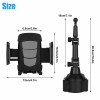 Upgraded Adjustable Car Mount Cup Cradle Holder for Cell Phone