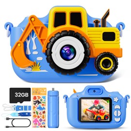 DIAMOOKY Children's Camera, Digital Camera 1080P 2.0 Inch Screen, Children's Camera with 32GB Card Camera, Children's Selfie Camera for 3-12 Years Birthday Christmas Toy Children