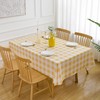 Yellow Gingham Tablecloth Rectangle 60" X 84" Yellow and White