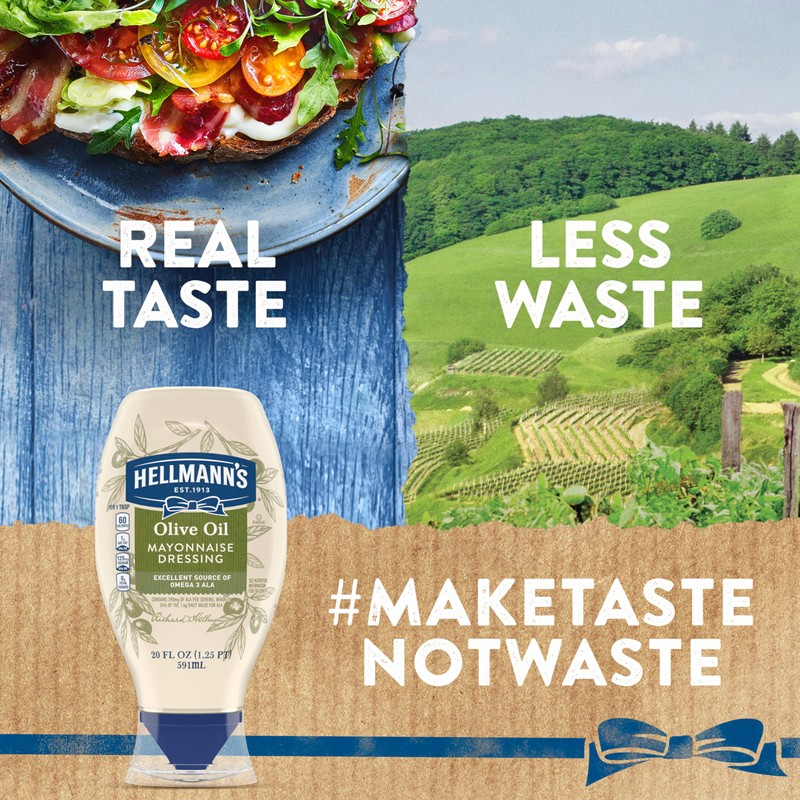 Hellmann's Mayonnaise Dressing with Olive Oil Squeeze Bottle Condiment for