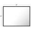 LOAAO 22"X30" Black Rectangle Bathroom Mirror Wall, Matte Black Aluminum
