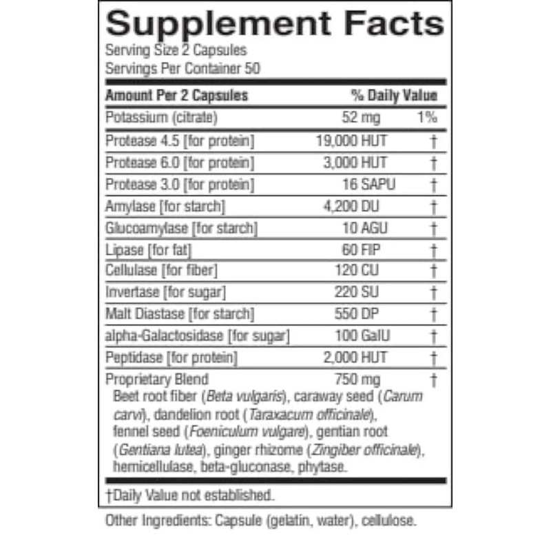 Nature's Sunshine Proactazyme 100 Capsules