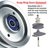 2 Pack Solid Steel Billet Idler Pulley w/Bigger Replaceable Bearing