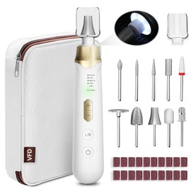 Electric Nail File Drill 2000 mAh Cordless Rechargeable Nail Filer LED Lamp