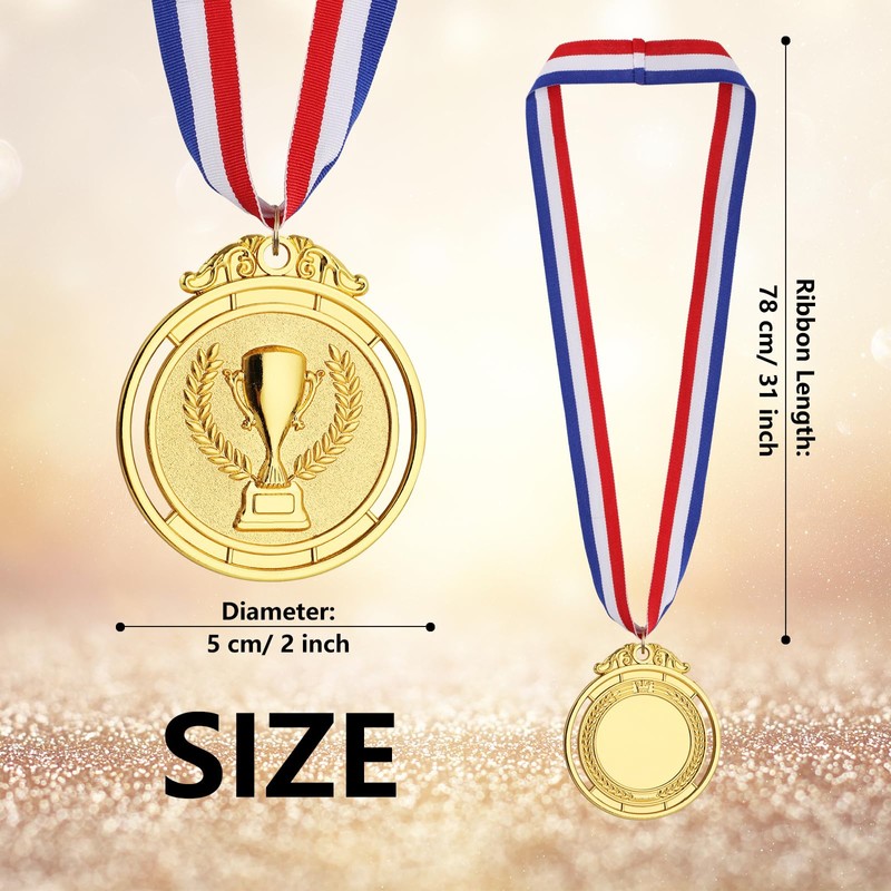 Bigqin 9 Pezzi Medaglie in Metallo (Oro, Argento, Bronzo) con