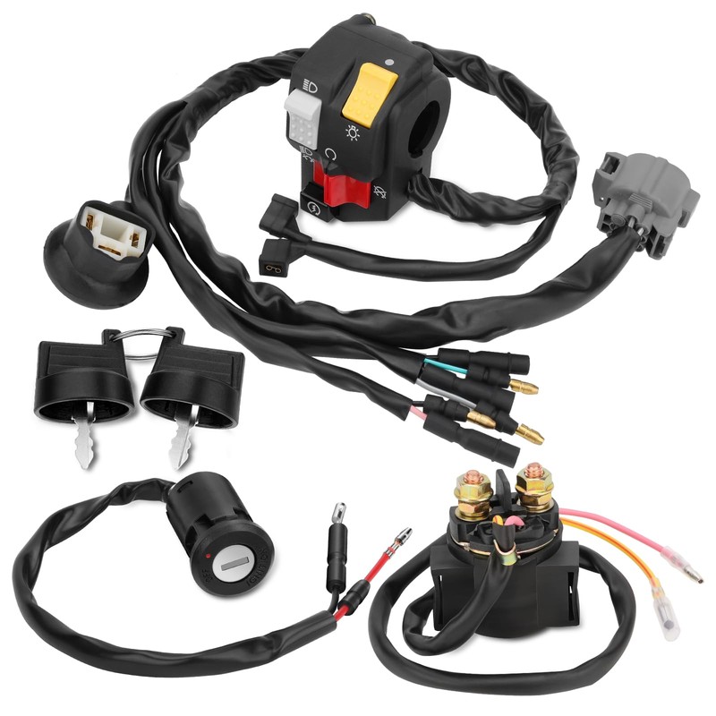 M MATI Handlebar Key Starter Relay Switch Kit for Honda