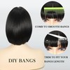Lanseek Short Bob Wig with Bangs 12 Inch Short Synthetic