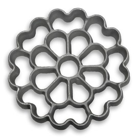Scandinavian Rosette Achappam Mold Buñuelos Mold Rosette Maker Rosette Cookie Tool Aluminium Cast Waffle Mold for Kitchen Baking Cooking Housewares (Spanish)