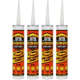 Durvol Pro Flex RV Roof Flexible Sealant Caulking Pack-4 Clear
