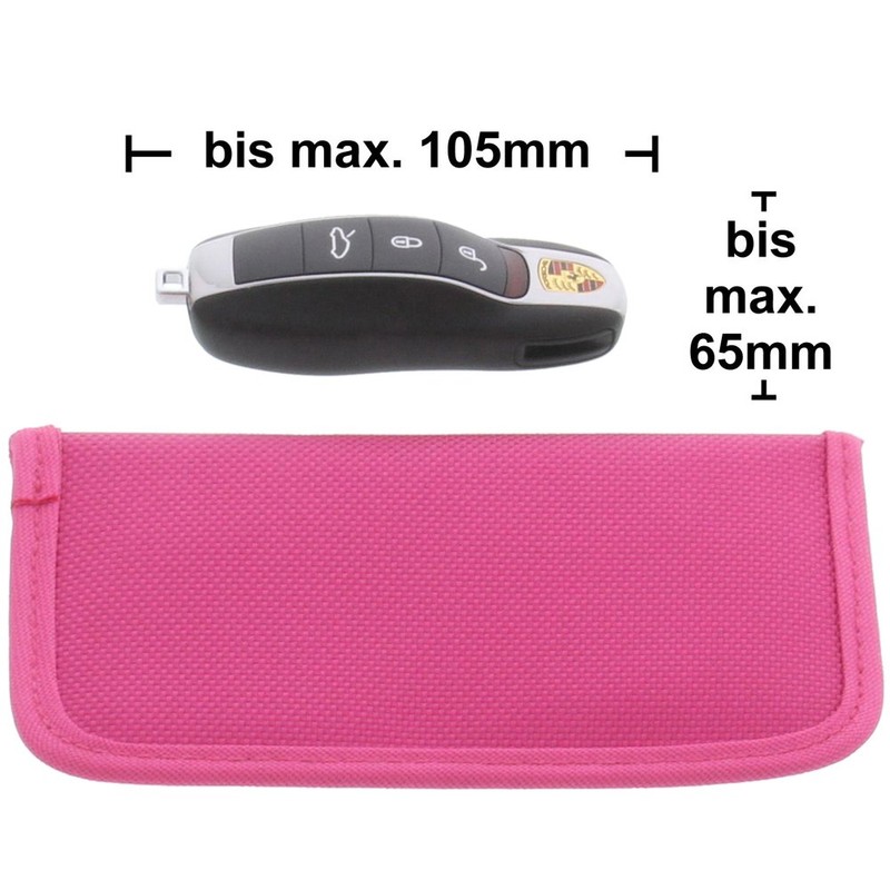 foto-kontor Radiation Protection Case Pink for Keyless Keys Entry Open