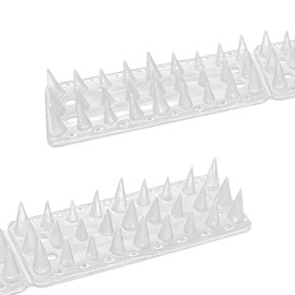 KOKMEYA Bird Spikes,Clear 12 Pack,Bird Spikes for Outside to Keep Cats, Raccoons, Squirrels, Pigeons Away, Cat Spikes for Indoor & Outdoor Garden,11.8 Ft,Plastic Spike for Fences