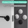 6Pcs 2'' Door Stoppers Wall Protector - Round Silicone Door