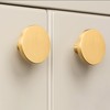 IAFVKAI Cabinet Knobs, 2 Pack Brushed Brass Kitchen Cabinet Knobs
