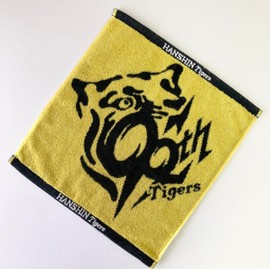 Hanshin Tigers Jugard Towel, Jacquard Hand Towel, Face Towel (Hanshin Tigers Hand Towel, Jacquard Material, 100% Cotton, Approx. 14.6 x 13.2 inches (37 x 33.5 cm) (90th Anniversary Commemoration)