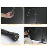 Black Kitchen Sink Faucets with Pull Down Sprayer, Single Handle