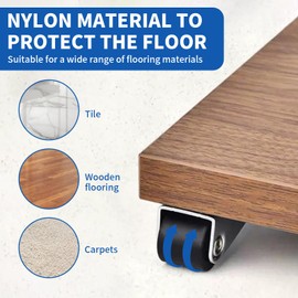 VARKAGE Set of 4 Fixed Castors Small Castors for Furniture Mini Fixed Castors with Screws Furniture Castors Small for Transport Board Desk Cabinet Table