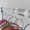 50 Pcs White Plastic Windproof Hanger Hooks Clothes Hanger Buckle