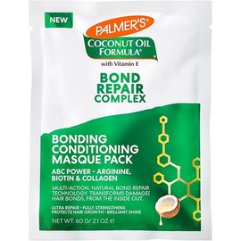 Palmer's Amino Bonding Complex Hair Mask, Intense Conditioning Masque Pack with Coconut Oil & Vitamin E, Heat Protectant, Anti Frizz, Adds Shine, Protects Hair Growth, All Hair Types, 2.1 oz packette