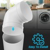 Repa Market 6 Inch Ducting Pipe Connector - White Plastic