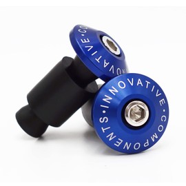 Hotiko Universal Motorcycle Handlebar Ends 22 mm CNC Aluminium Blue (1 Pair)
