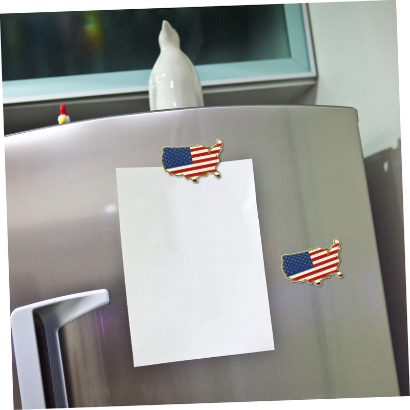 iplusmile 2pcs Creative American Flag Map Magnetic Refrigerator Stickers Fun