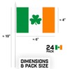 G128 24 Pack Handheld Ireland Shamrock Irish Stick Flags |