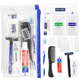 Basic Toiletry Kits, Individually Packed, Personal Hygiene Bulk Homeless Care Package Supplies
