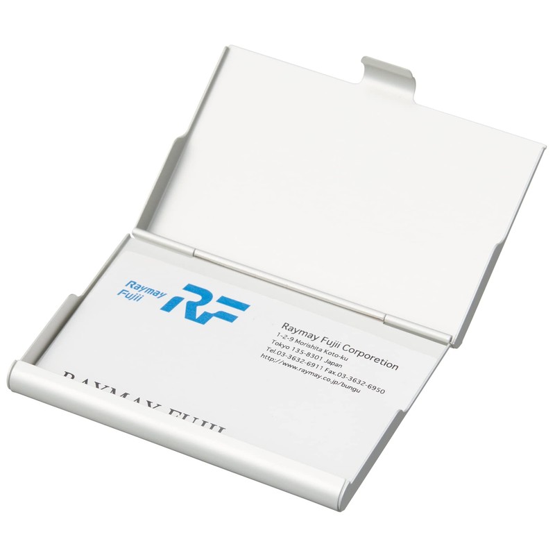 Raymay Fujii CHA1057S Business Card Holder, Aluminum Card Case, Holds