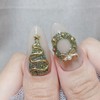 Brown Cree Bear Handmade Nail Tips - Stiletto / 브라운크리곰돌