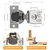 Chibery 30 Pack 1-5/16" Overlay 4D Soft Close Concealed Hinges