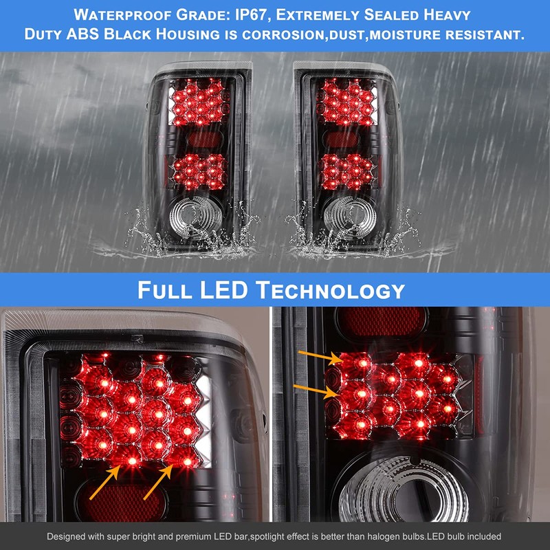 Nixon Offroad Tail Lights for Ford Ranger 2001 2002 2003