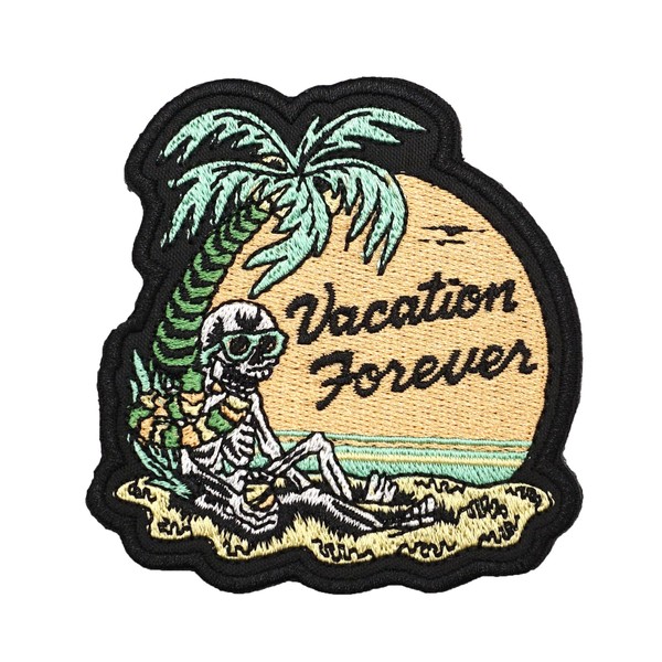 Two Set of Vacation Forever Embroidered Appliques Patch with Hook