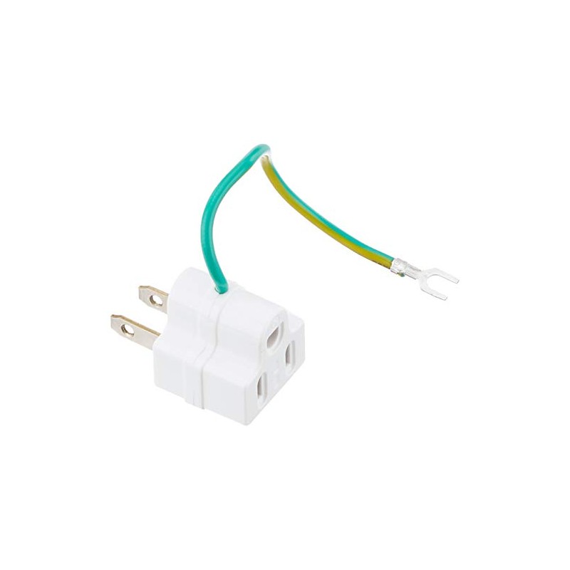 BUFFALO BSTAPA01WH 3-Pin to 2-Pin Conversion Adapter, White