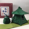 Kotobuki Japanese Wind Chime Cast Iron Green Horned Owl Lantern