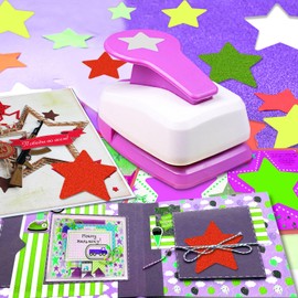 Star Hole Punch 2 inch, Star Paper Punch, Star Shaped Hole Punch, Scrapbooking Punches, Star Hole Puncher for Crafts, Star Lever Paper Punch, Craft Punches for Scrapbooking, Card Making