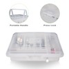 QINOL Silverware Organizer with Cover, Portable Cutlery Holder Flatware Tray