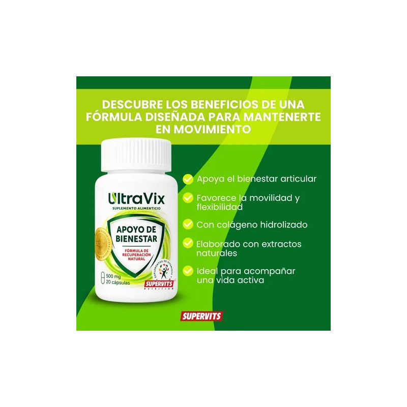 Supervits Ultravix Mejora Articulaciones Reduce 20cp Sfn