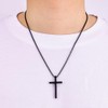 Inspirational Bible Verse Cross Necklace for Men - Stainless Steel