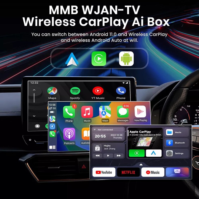 MMB Multimedia Ai box CarPlay AI Box Wireless Android Auto