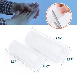 Kimihome 16 PCS Gel Finger Sleeve Protectors, Silicone Finger Sleeve Cushions and Protects, Provide Relief for Finger Cracking, Corns, Blisters and Calluses Protect (8PCS Large Size + 8PCS Medium).